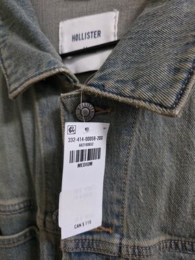 Hollister Light Wash Denim Jacket - Light Blue